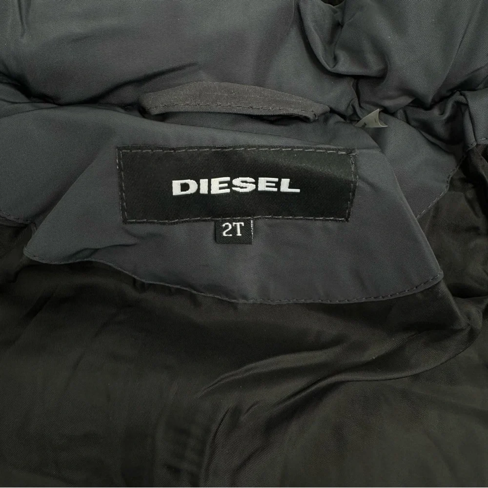 NWT Diesel Boys Charcoal Parka Bubble Removable Hooded Jacket size 2T